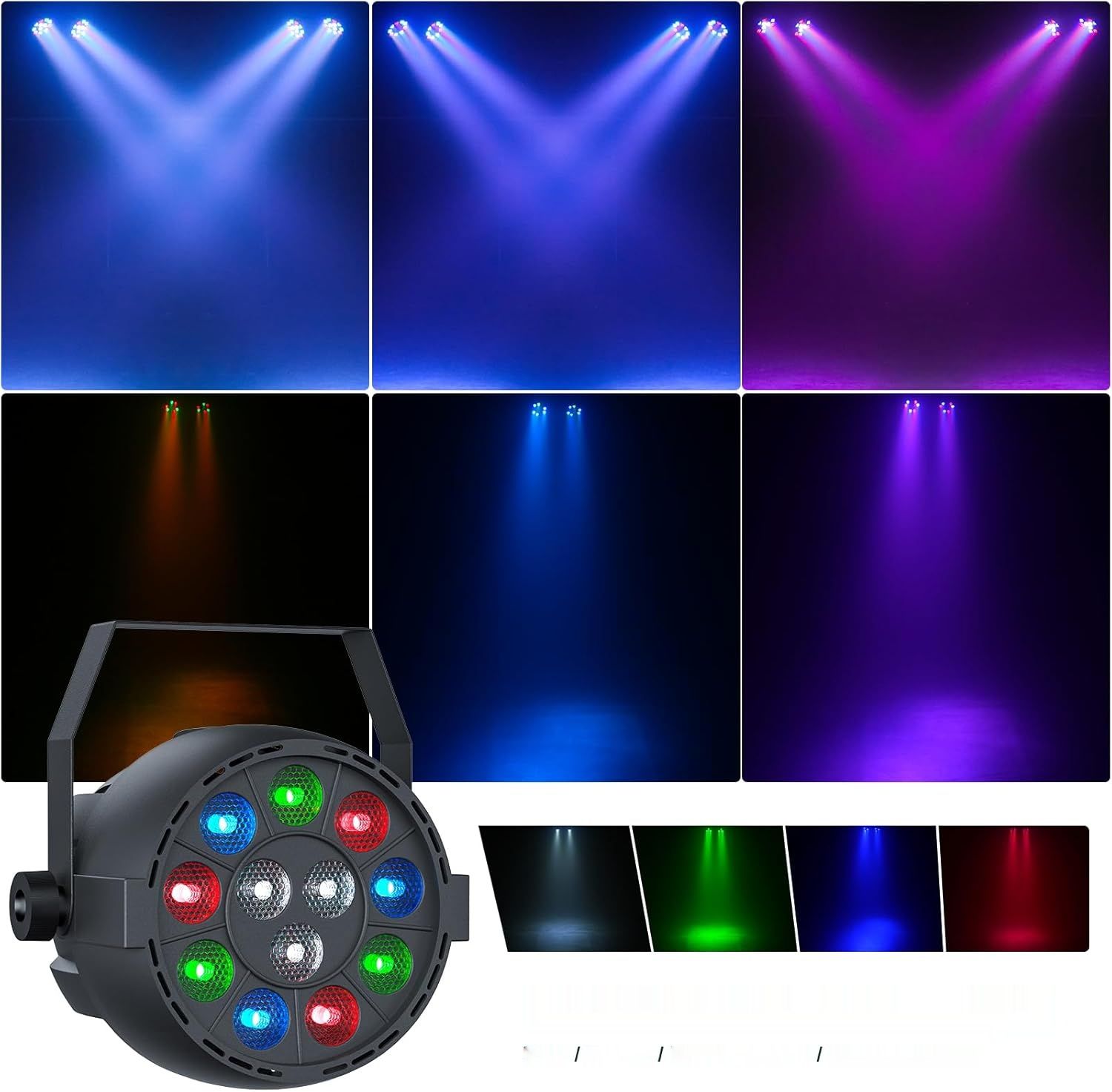 GdjRttk 60W reflektor Derby + RGBW LED par, światło DMX-3/6/15CH