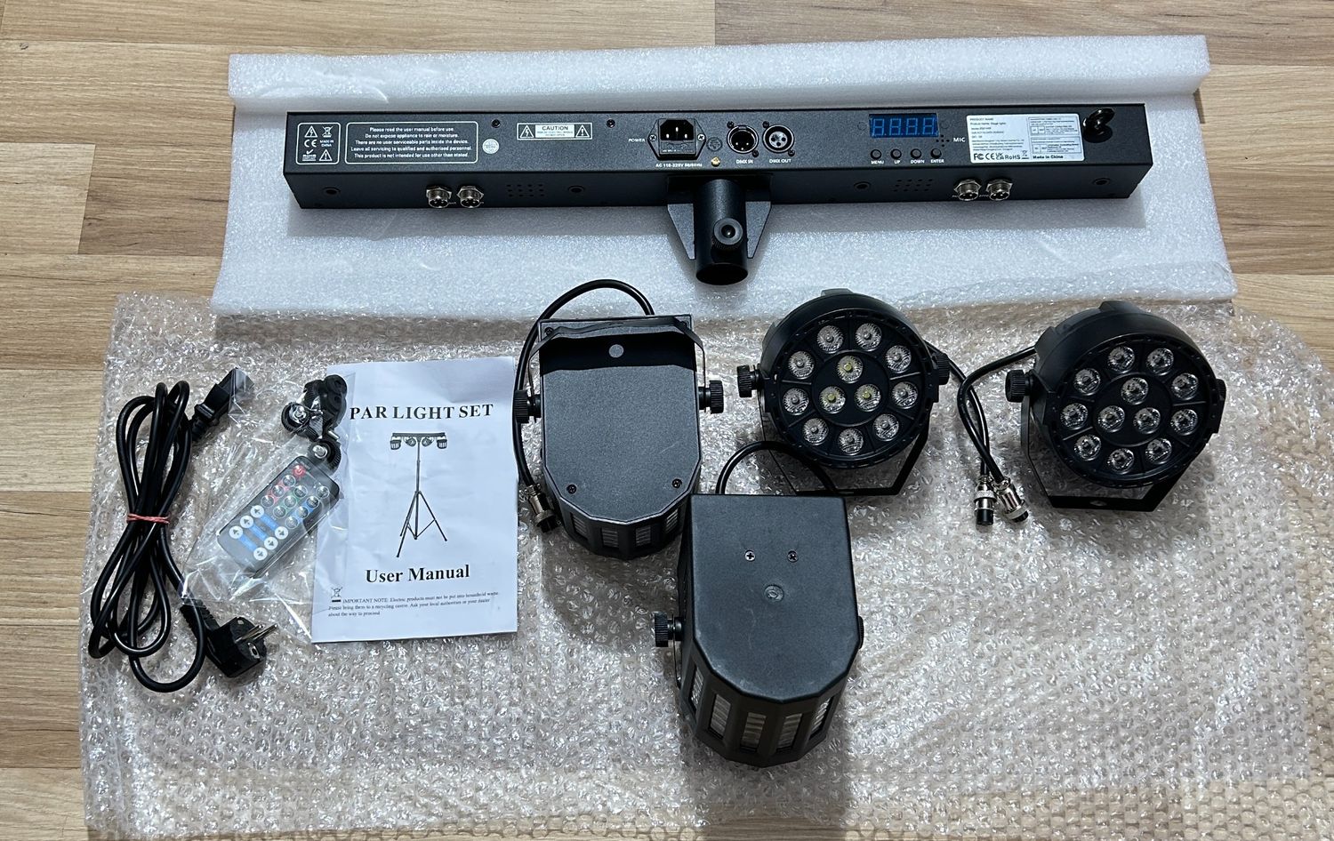 GdjRttk 60W reflektor Derby + RGBW LED par, światło DMX-3/6/15CH