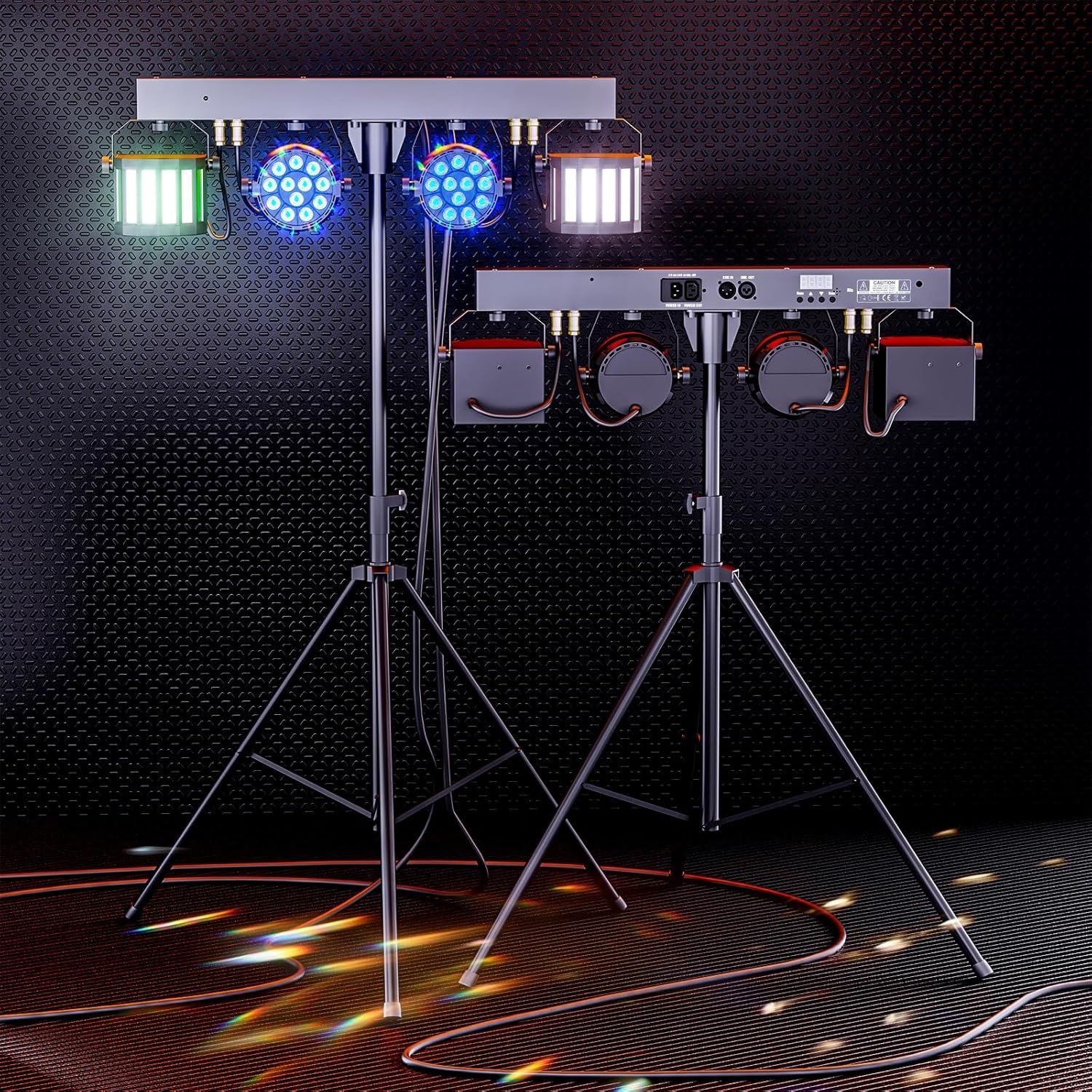 GdjRttk 60W reflektor Derby + RGBW LED par, światło DMX-3/6/15CH