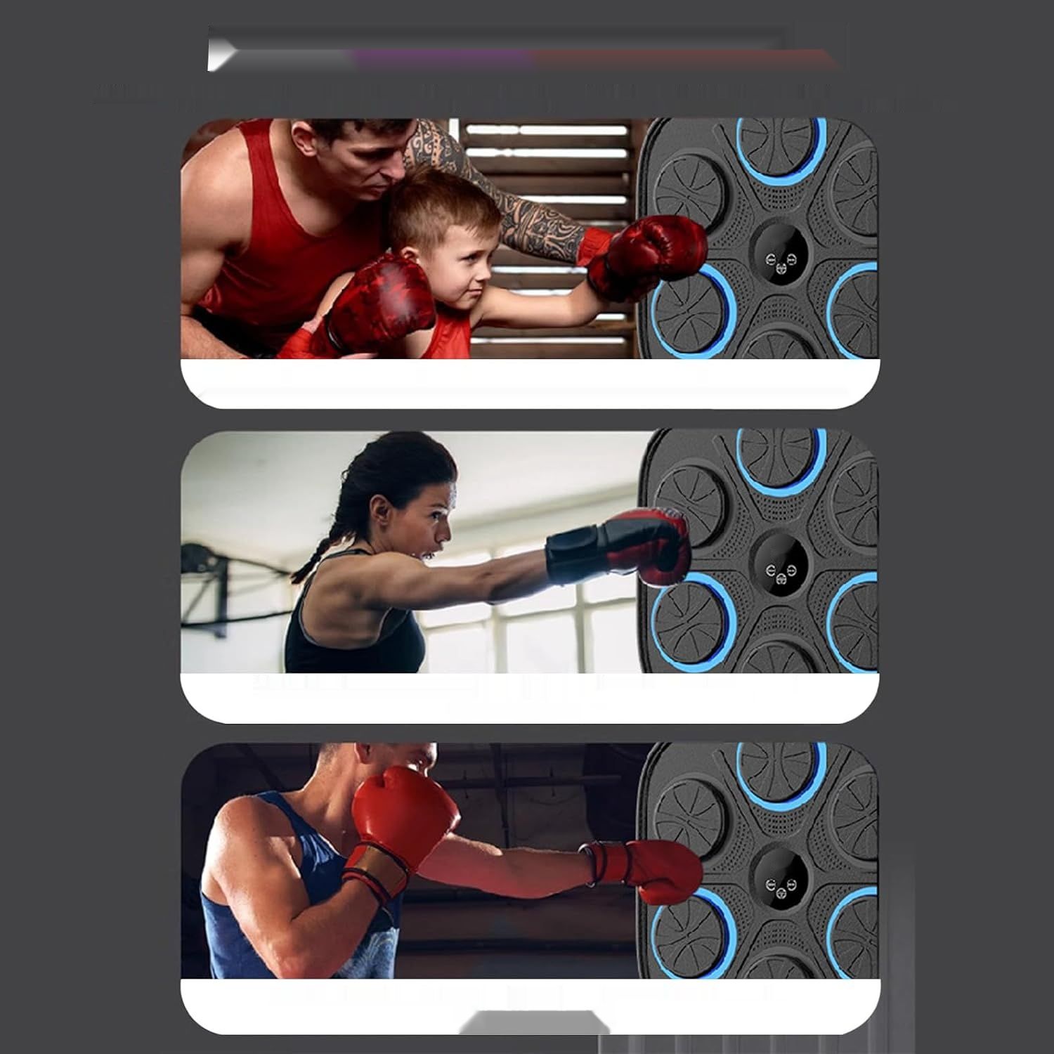 Kensbro Music Boxing Machine, LED Elektroniczna Maszyna Bokserska z Bluetooth