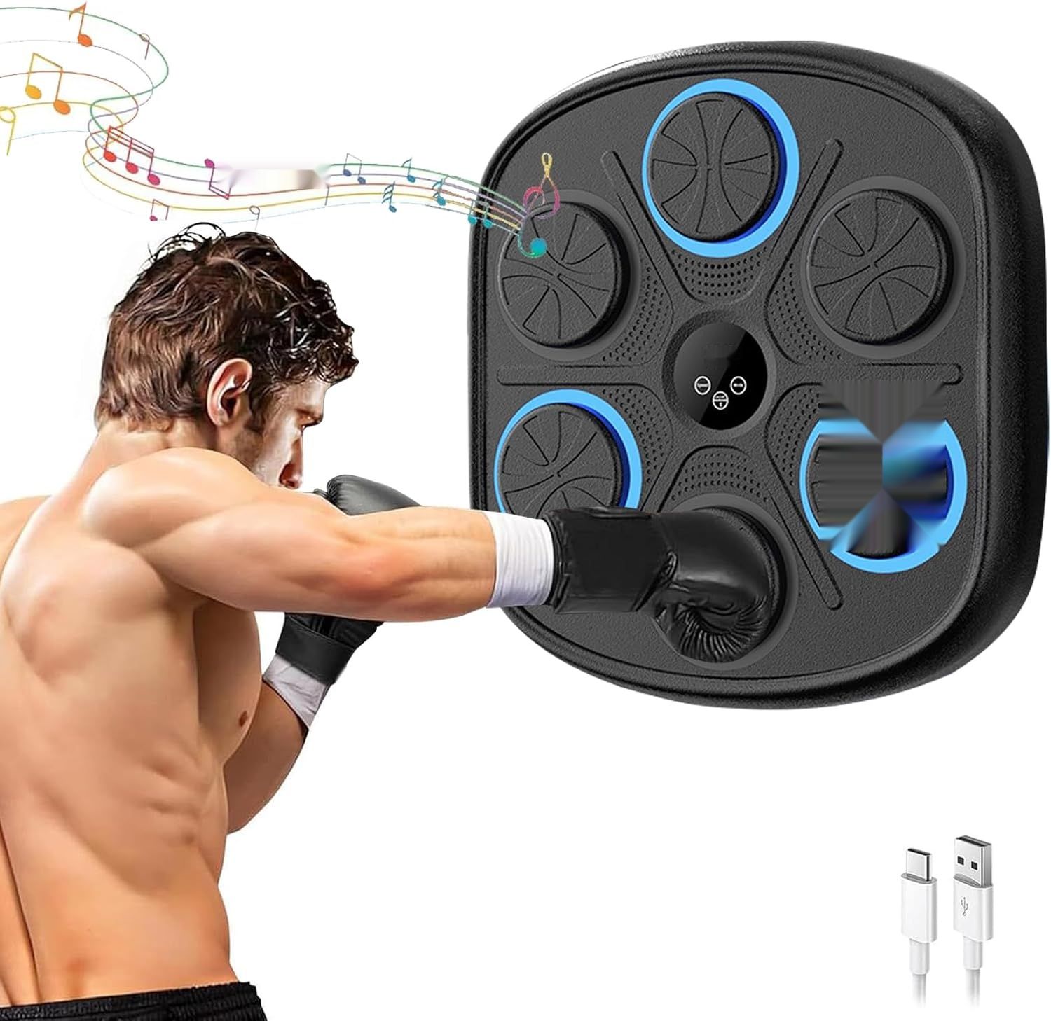 Kensbro Music Boxing Machine, LED Elektroniczna Maszyna Bokserska z Bluetooth