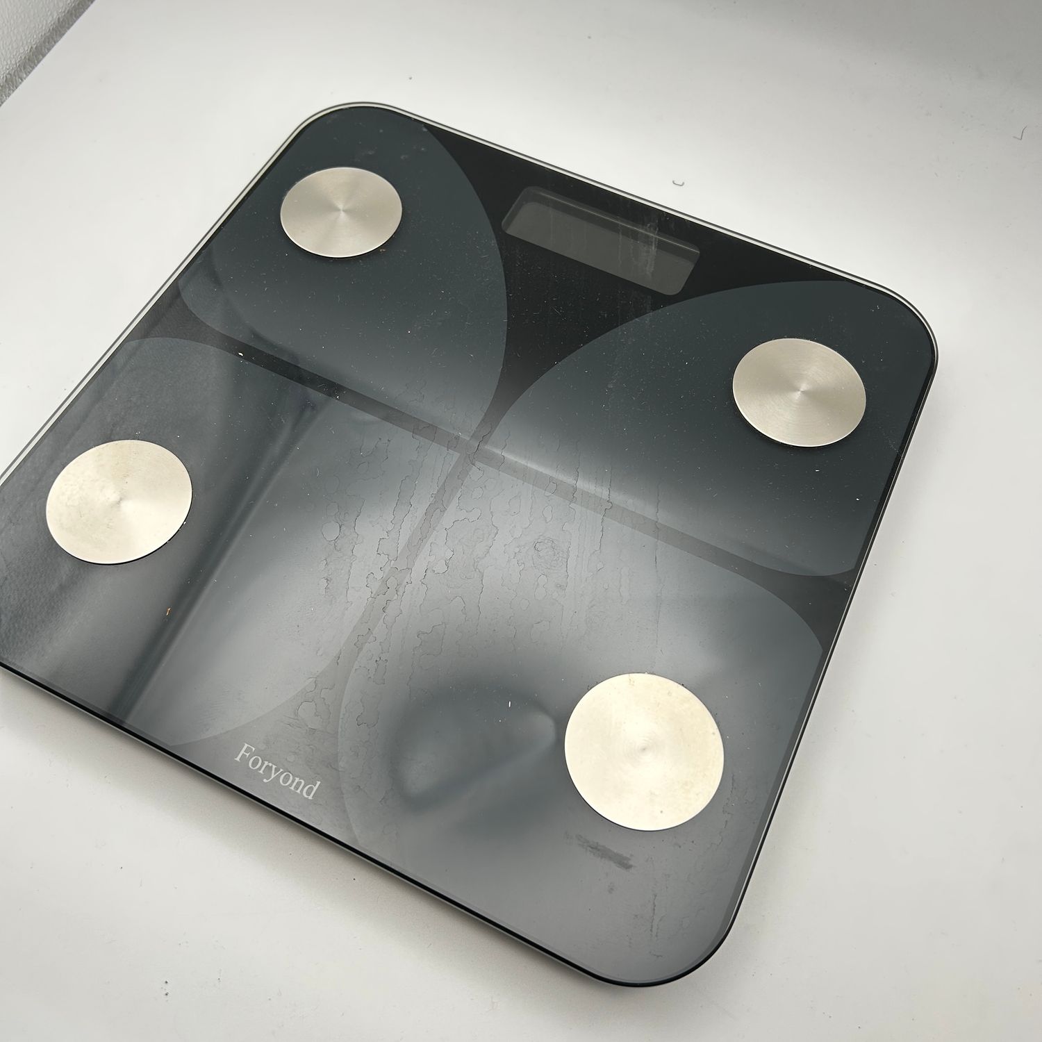 Foryond Cyfrowa Waga z Tkanką Tłuszczową, Bluetooth, Do 180 kg, Czarna