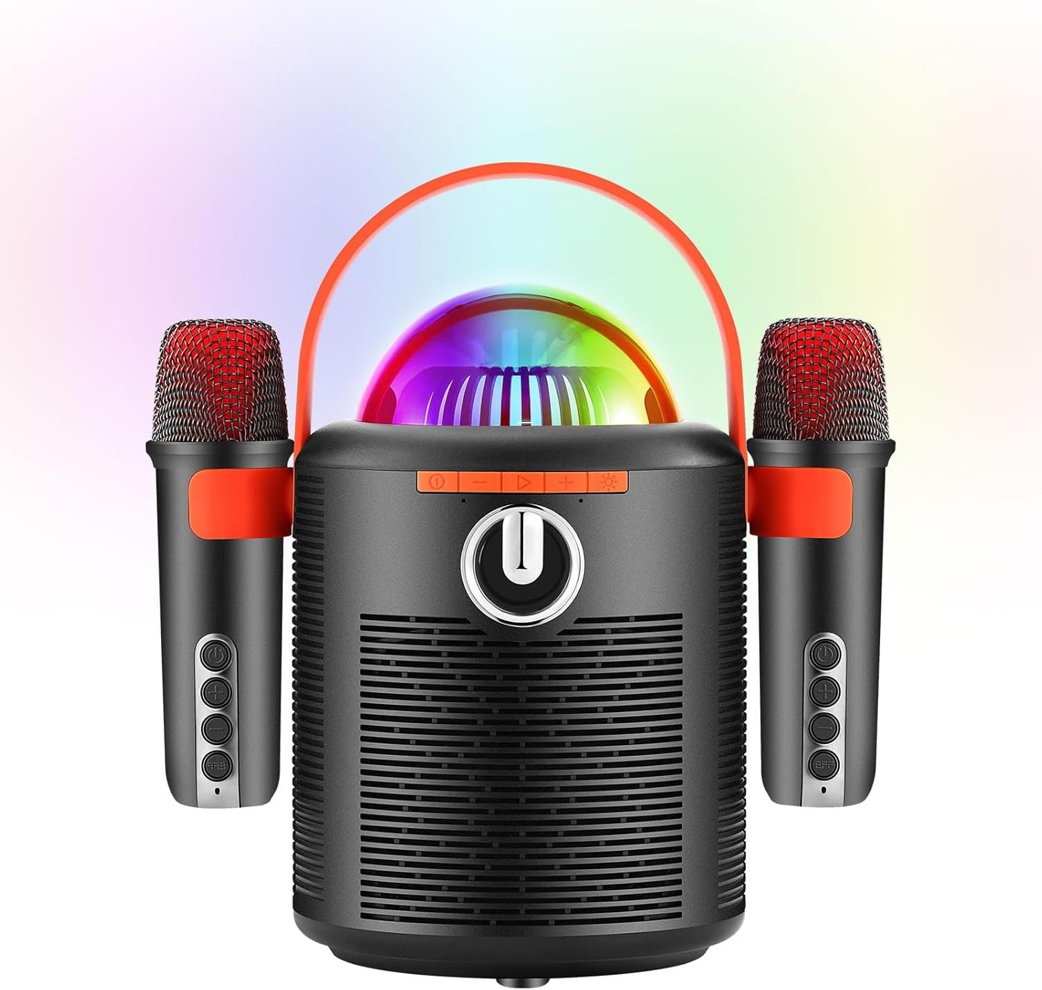 ALPOWL Maszyna do karaoke Bluetooth: głośnik, 2 mikrofony, AUX/USB/TF.