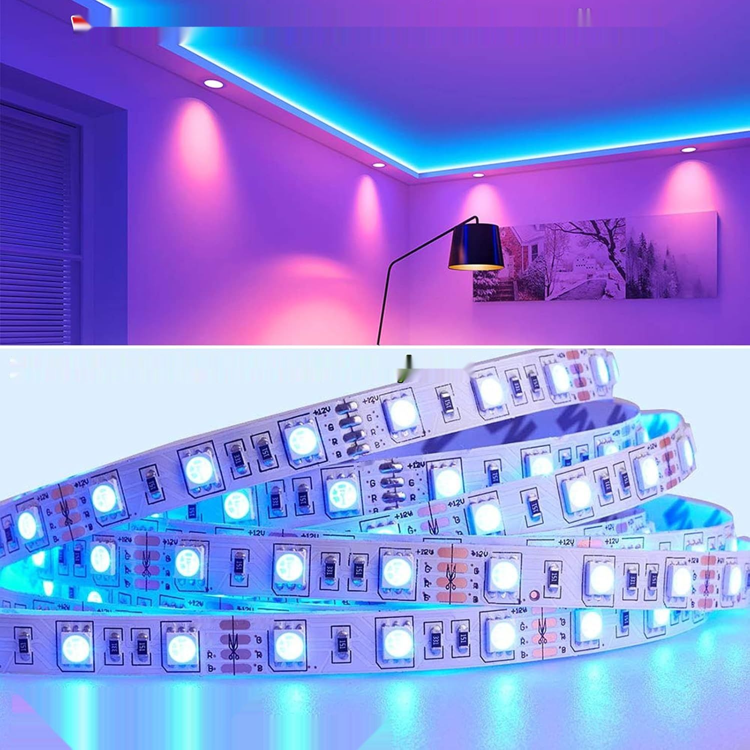 ALED Light LED RGB 5050 SMD 600 10m nie jest wodoodporna, pilot 44 przyciski.