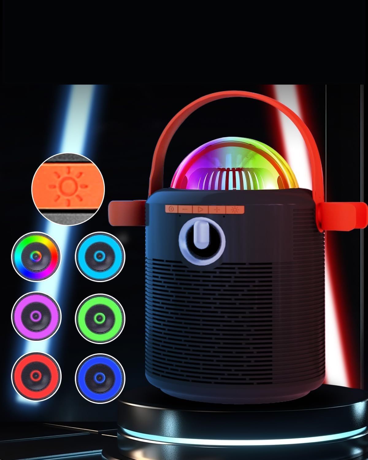 ALPOWL Maszyna do karaoke Bluetooth: głośnik, 2 mikrofony, AUX/USB/TF.