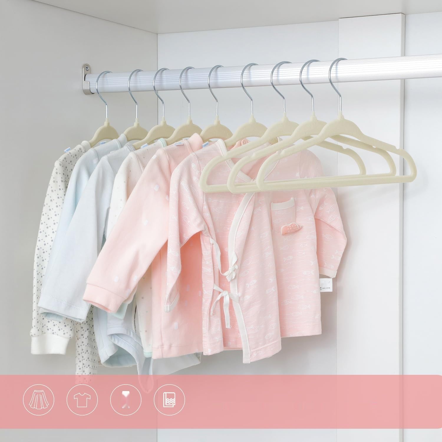 ManGotree Aksamitny wieszak 28 cm, obracany, antypoślizgowy, 15 sztuk