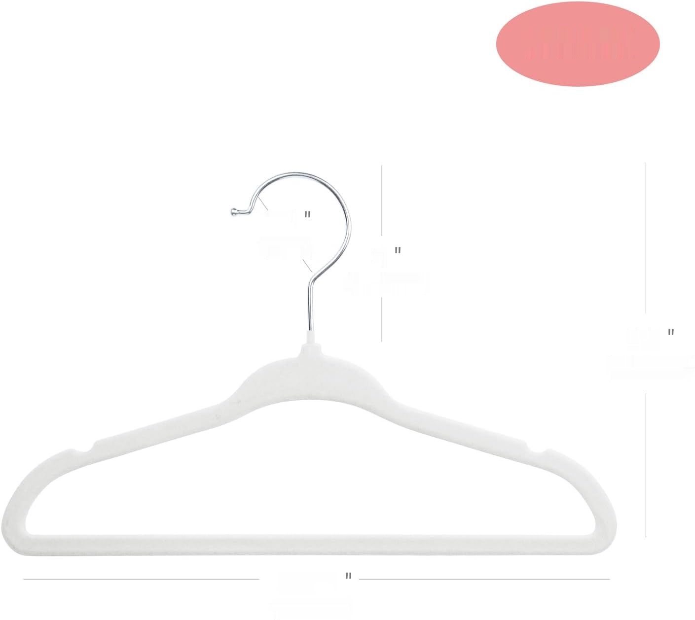 ManGotree Aksamitny wieszak 27,8 cm, obracany 360°, antypoślizgowy, 15 sztuk