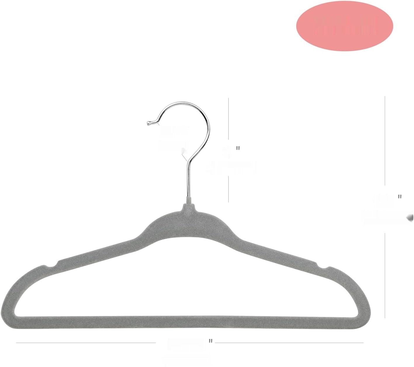 ManGotree Wieszaki Aksamitne dla Dzieci, 15 Sztuk Antypoślizgowe (Szare)