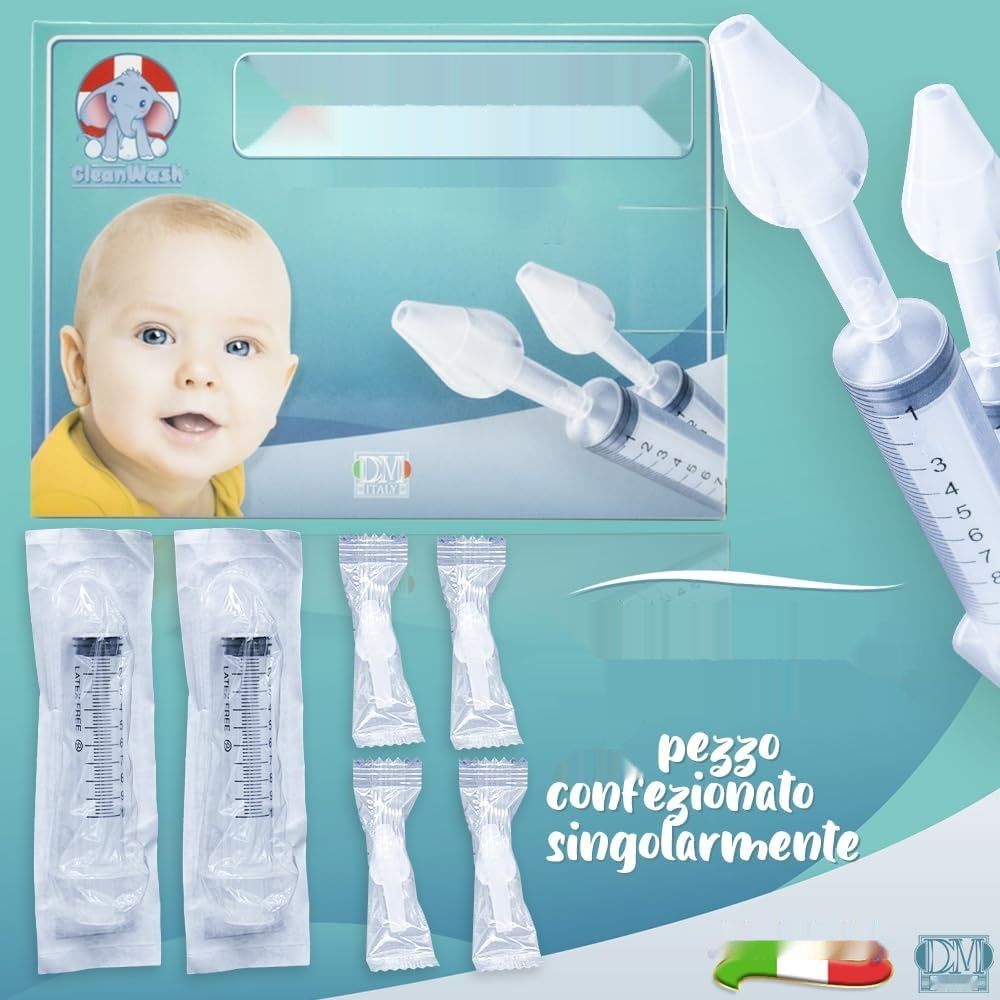 MUMI&#39;S Nasal Shower - Zestaw 4 strzykawek do płukania nosa dla dzieci.