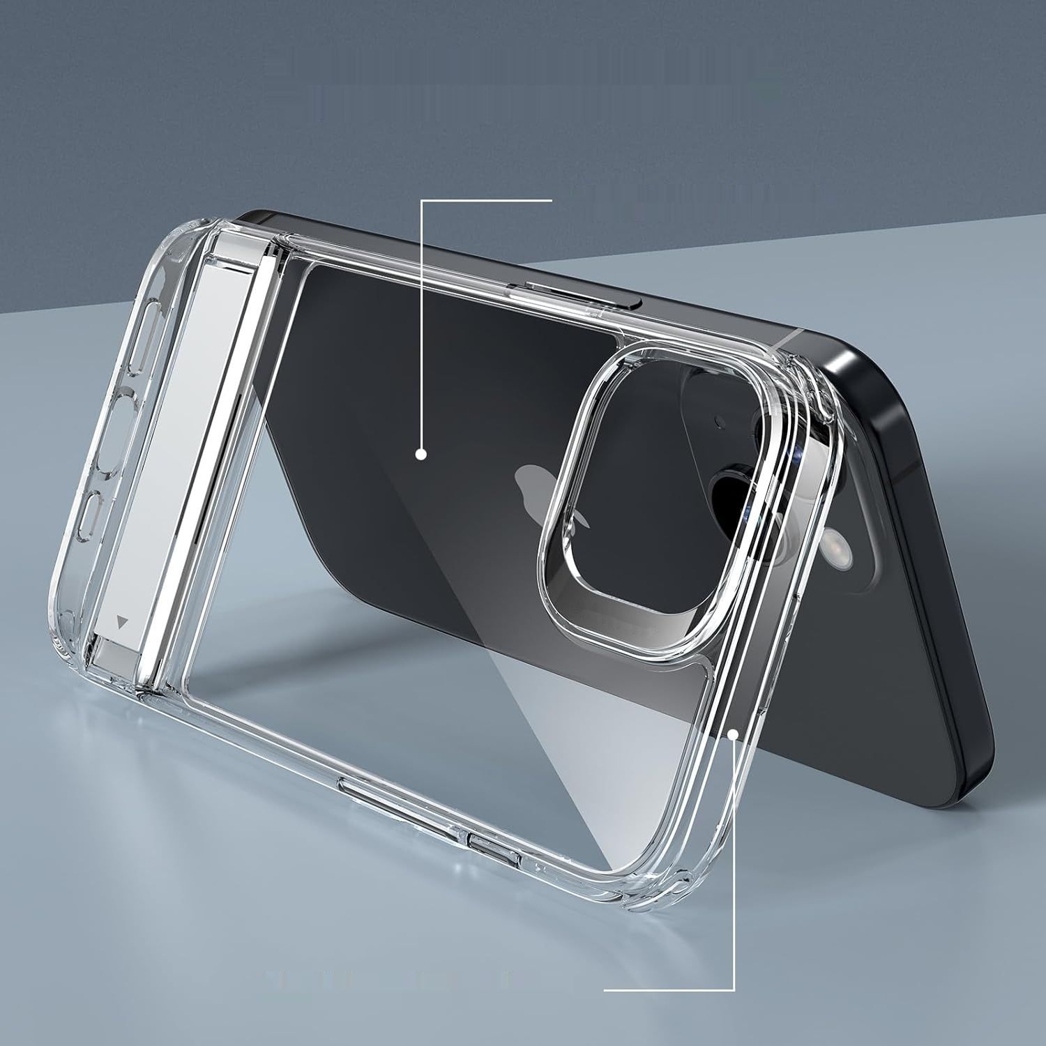 ESR Etui iPhone 15 Boost, Metalowa podstawka, Wojskowa ochrona