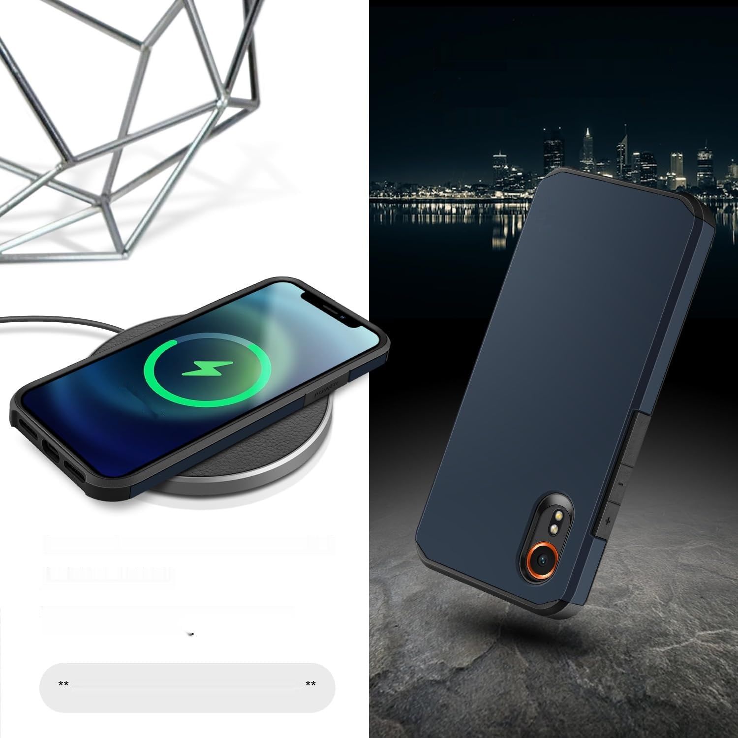 BEZ Etui na Samsung Xcover7, amortyzujące, wytrzymałe, ciemnoniebieskie