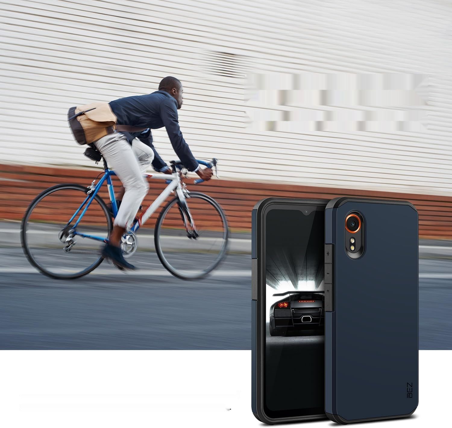 BEZ Etui na Samsung Xcover7, amortyzujące, wytrzymałe, ciemnoniebieskie