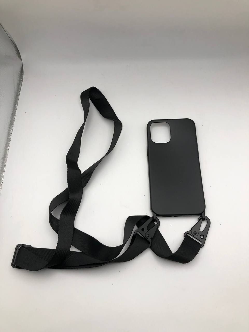 Bakicey Etui na 12 Pro Max, z tasiemką i sznurkiem, czarne