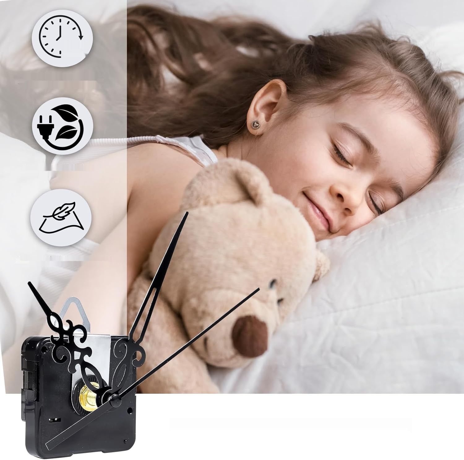 CoKeeSun Zestaw Mechanizmu Zegarowego na Ścianę, Samodzielny Montaż