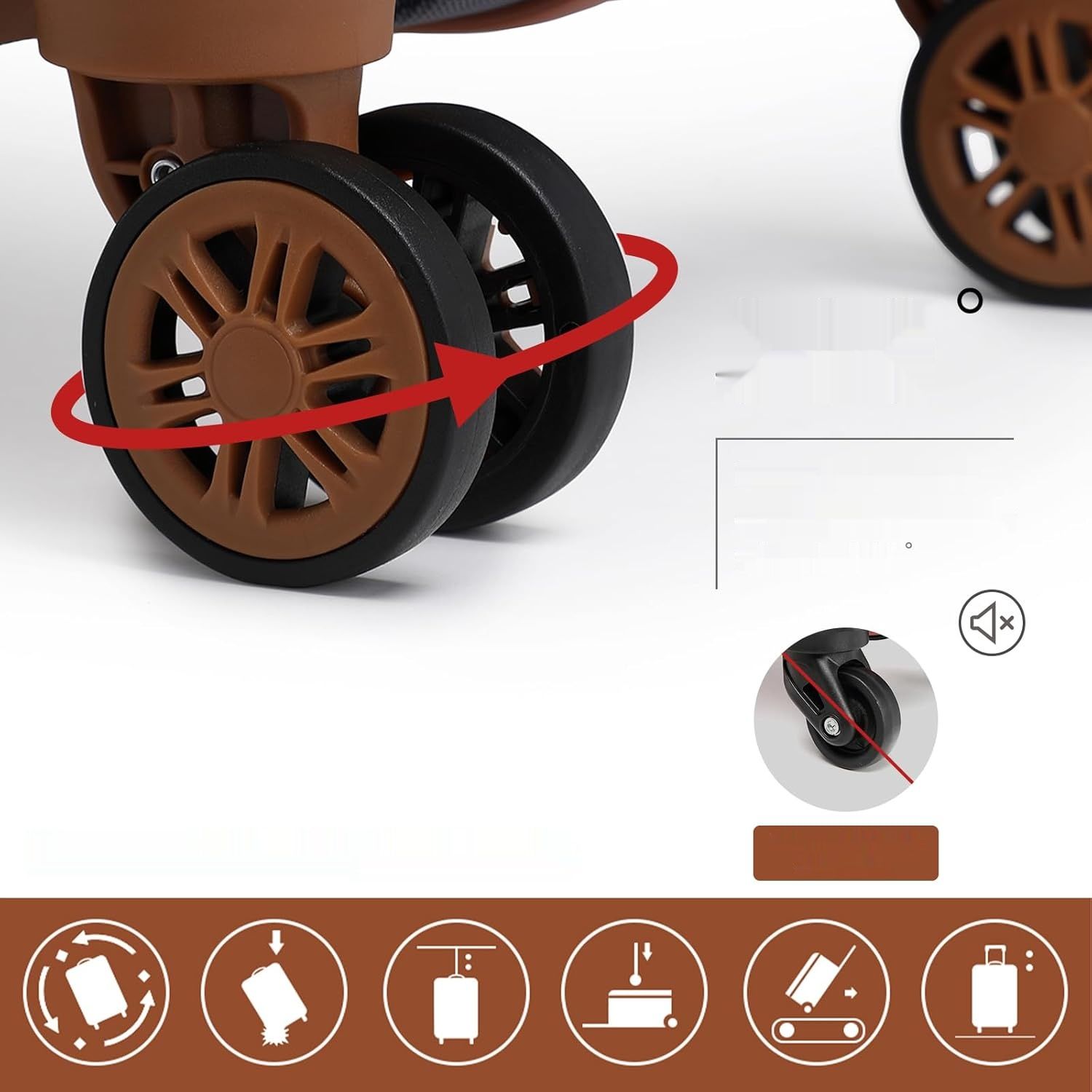 Kono Walizka kabinowa 76 cm z zamkiem TSA i 4 kółkami (Niebieska)