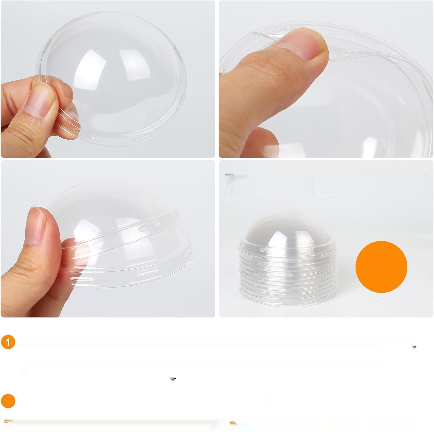 CoKeeSun Zestaw  Kubków Deserowych z Pokrywkami i Łyżeczkami, 200 ml