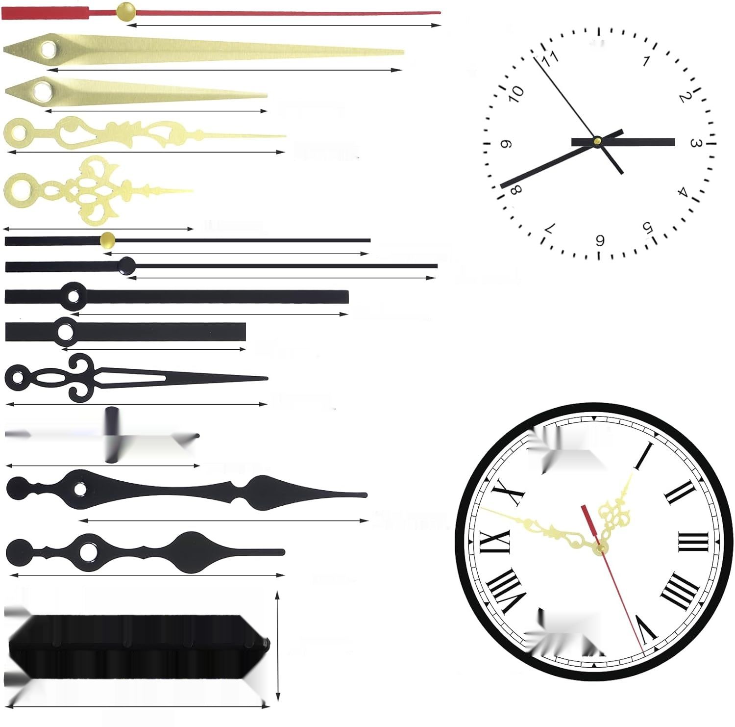 CoKeeSun Zestaw Mechanizmu Zegarowego na Ścianę, Samodzielny Montaż