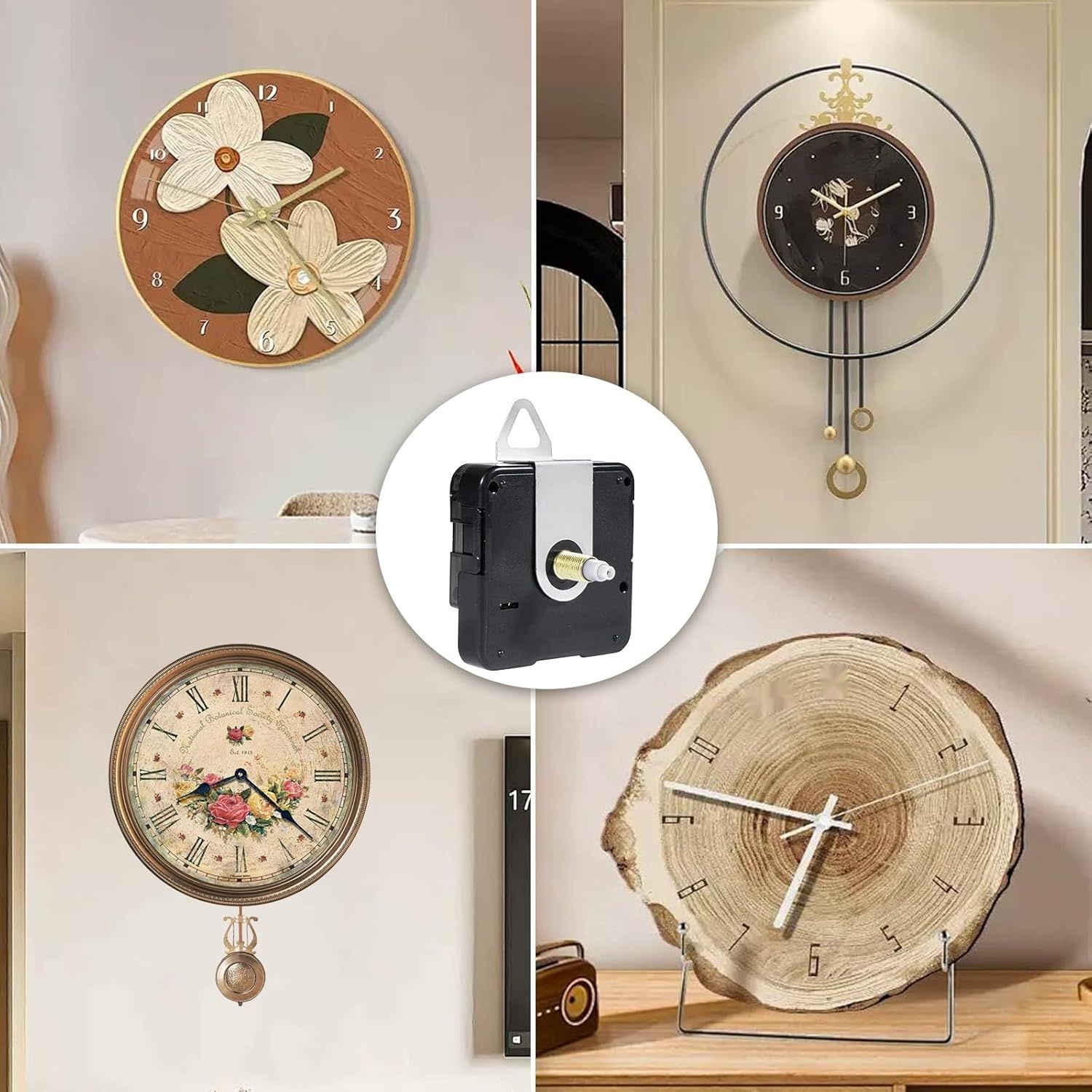 CoKeeSun Zestaw Mechanizmu Zegarowego na Ścianę, Samodzielny Montaż
