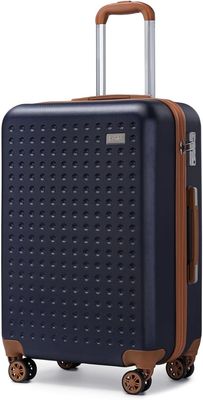 Kono Walizka kabinowa 76 cm z zamkiem TSA i 4 kółkami (Niebieska)