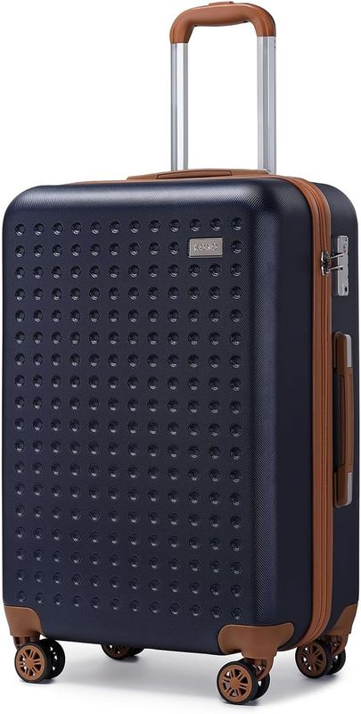 Kono Walizka kabinowa 76 cm z zamkiem TSA i 4 kółkami (Niebieska)