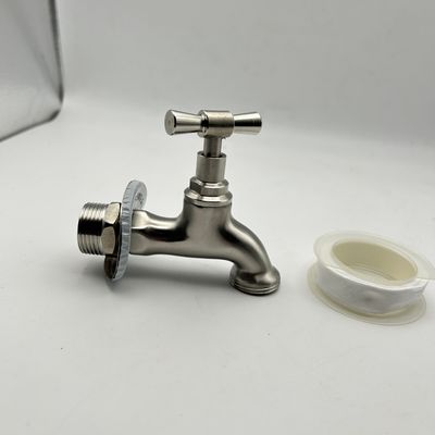 Tondiy Outlet Kran 1/2 cal SUS304 stal, matowy, z adapterem 3/4 cal.