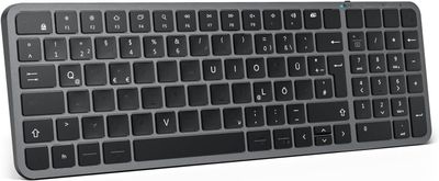 iClever Klawiatura Bluetooth Mac, Multi-Device, Easy-Switch, QWERTZ