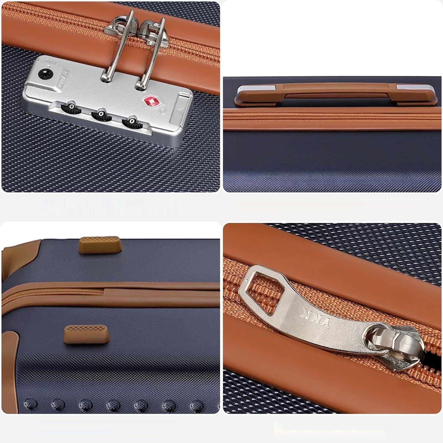 Kono Walizka kabinowa 76 cm z zamkiem TSA i 4 kółkami (Niebieska)