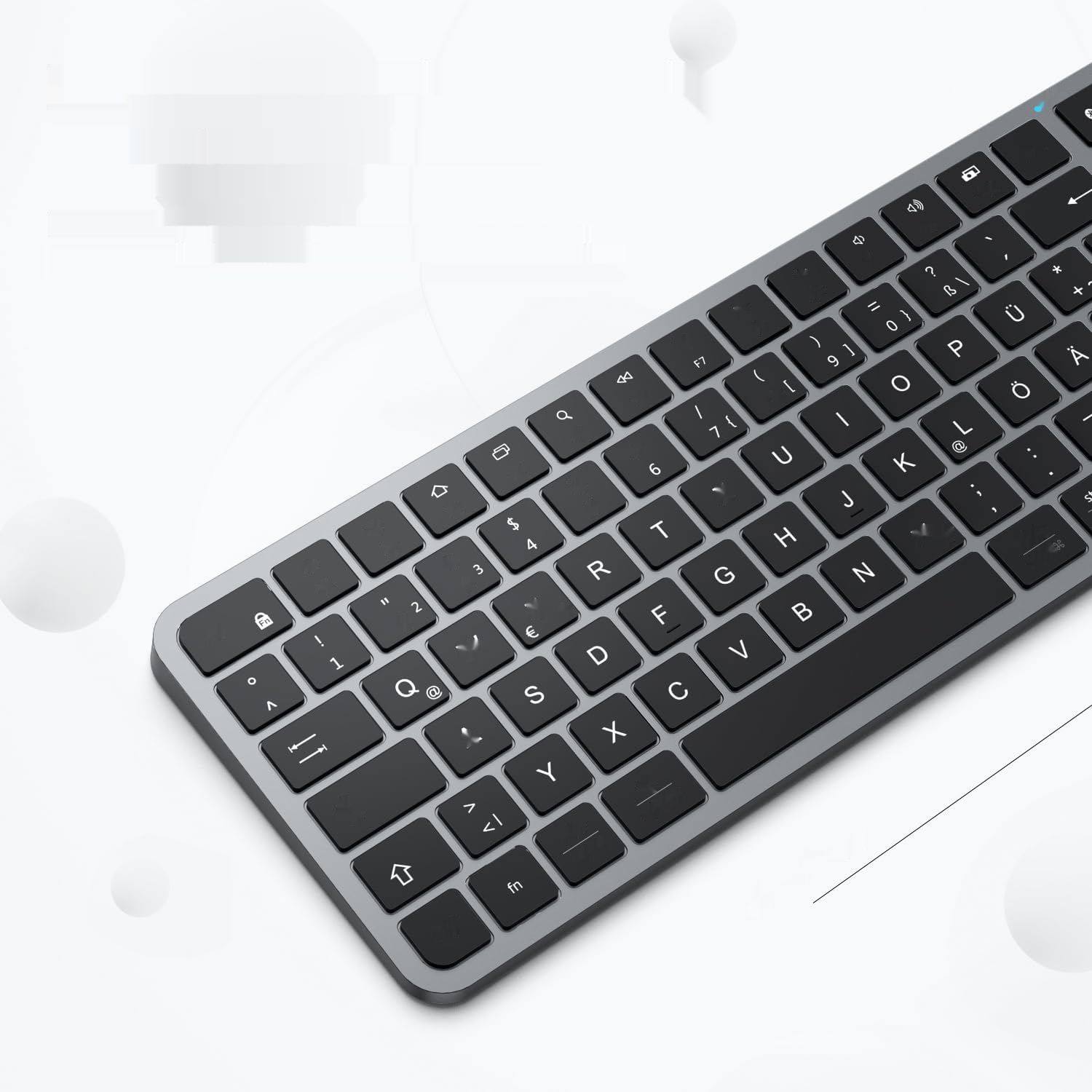 iClever Klawiatura Bluetooth Mac, Multi-Device, Easy-Switch, QWERTZ