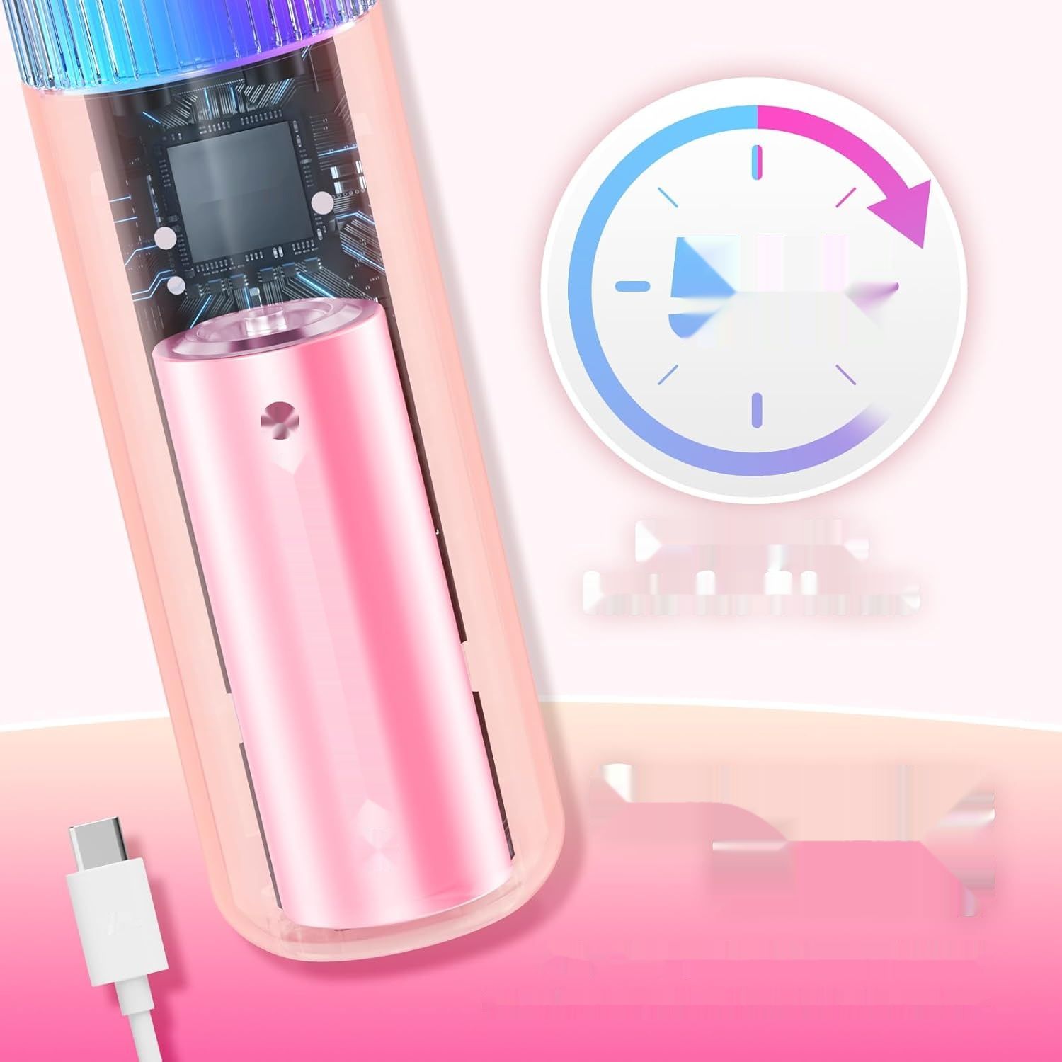 TONOR bezprzewodowy mikrofon karaoke dla dzieci, różowy