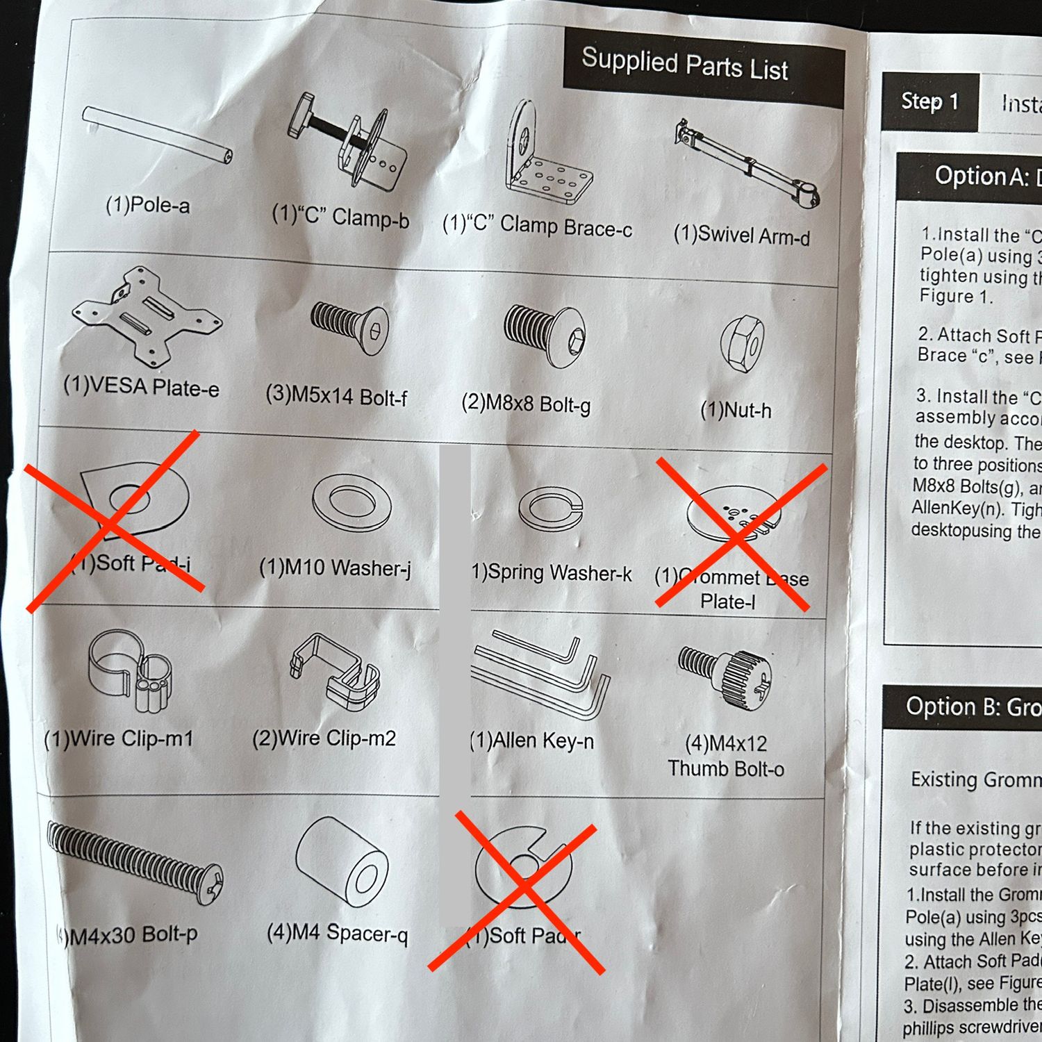 Potrójny uchwyt na biurko do monitora LCD LED 13”-32”