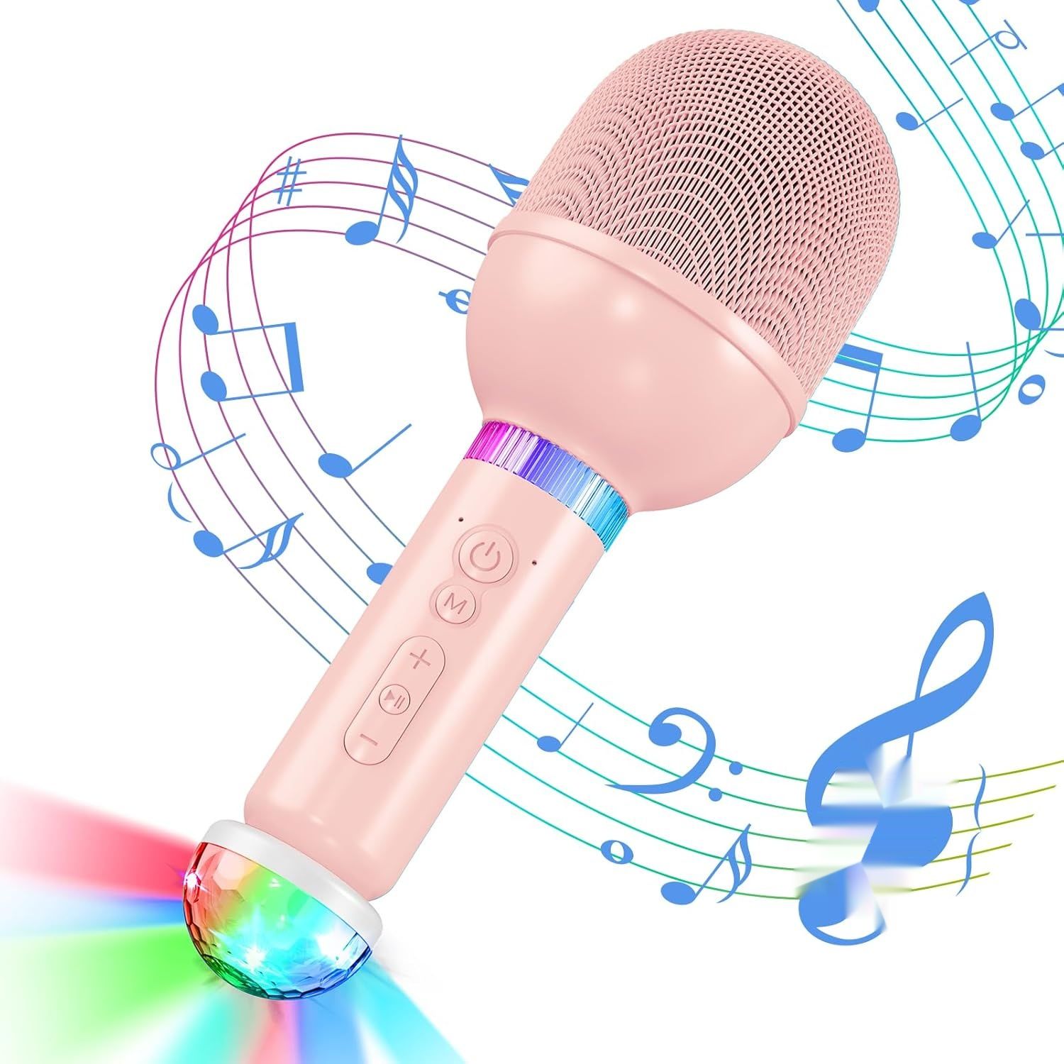 TONOR bezprzewodowy mikrofon karaoke dla dzieci, różowy