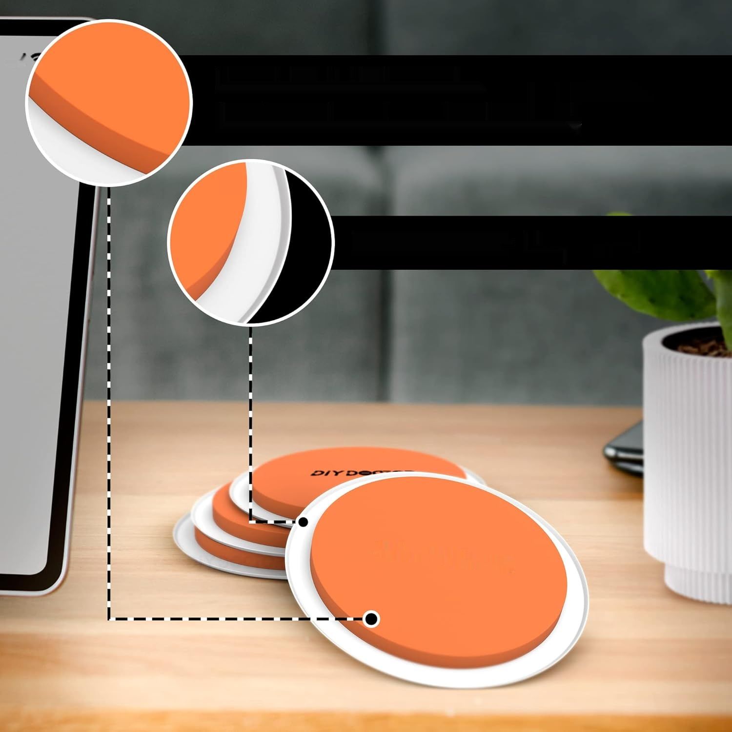 DIY Doctor Deluxe Ślizgacze (15 Jednostek) – Ślizgacze do Mebli