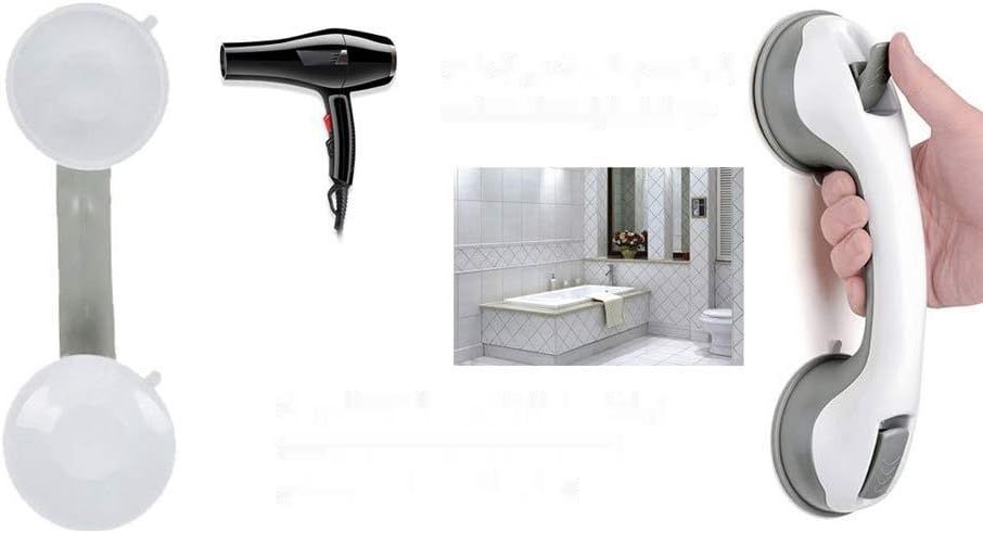 Qiu&#39;s dom 2 x Uchwyt z Próżniową Przyssawką, do Prysznica i Wanny (Szary)