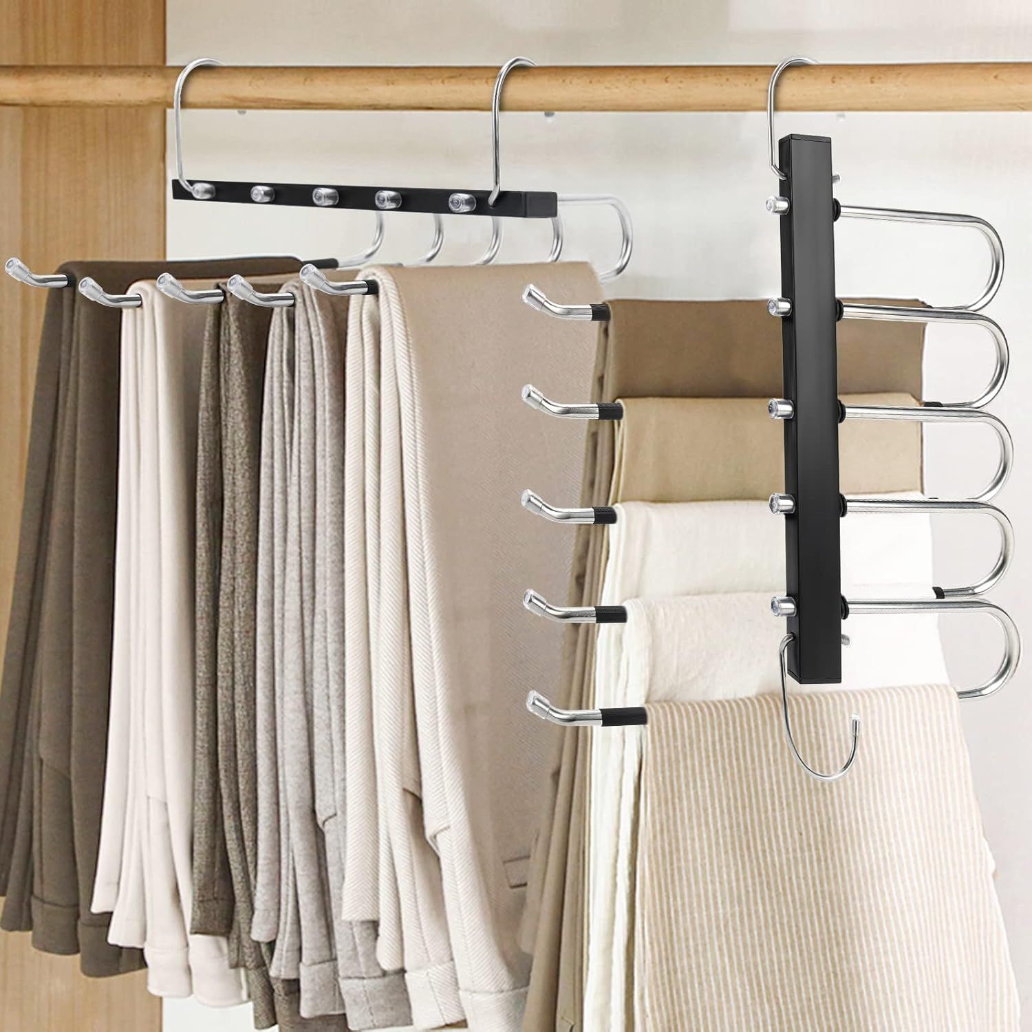 Wieszak na spodnie TAOPE, wieszaki na spodnie ze stali nierdzewnej