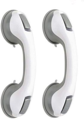 Qiu&#39;s dom 2 x Uchwyt z Próżniową Przyssawką, do Prysznica i Wanny (Szary)