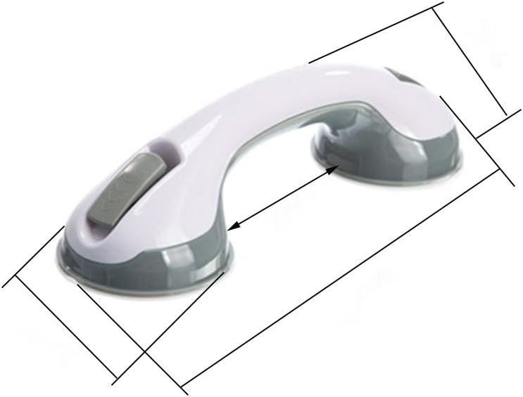 Qiu&#39;s dom 2 x Uchwyt z Próżniową Przyssawką, do Prysznica i Wanny (Szary)