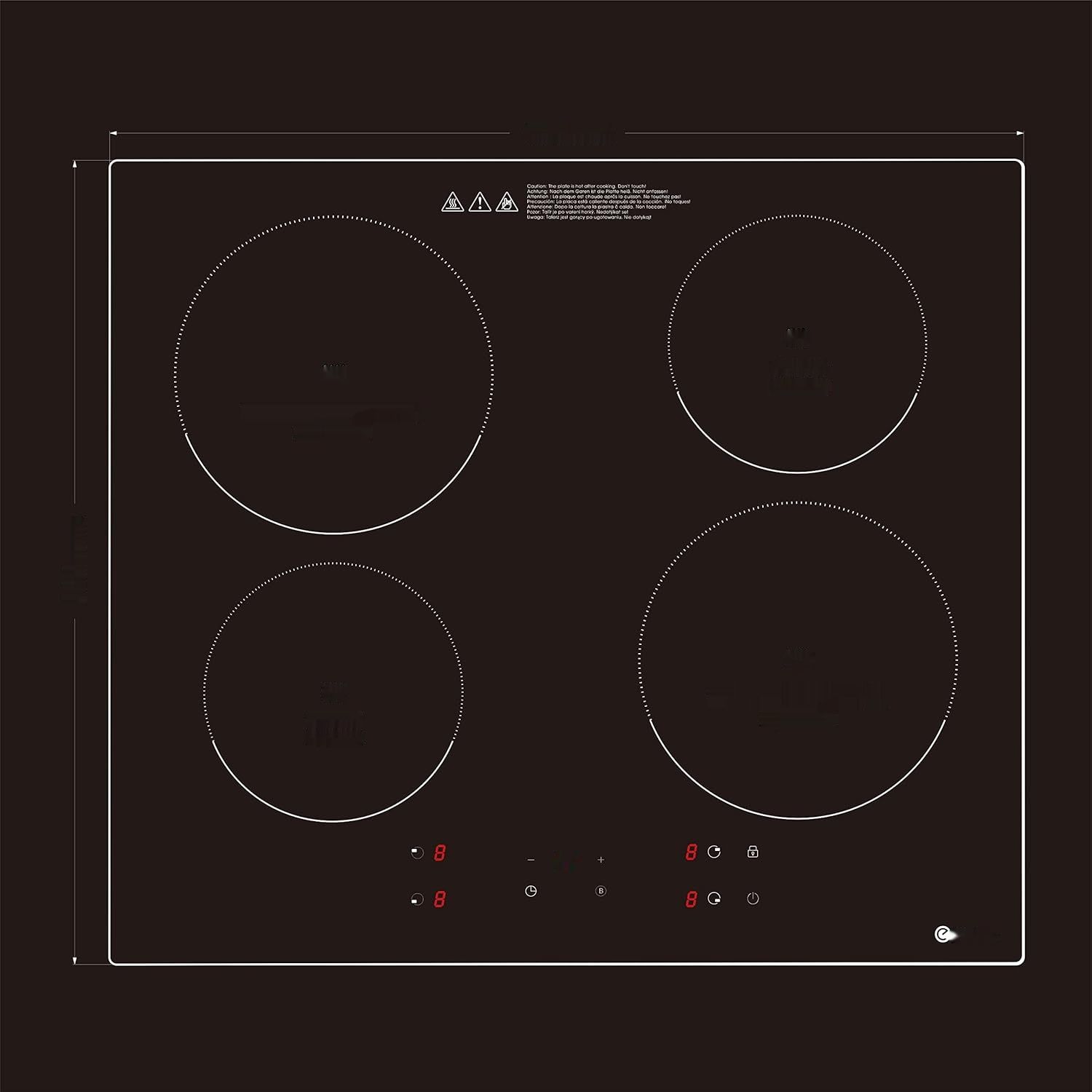 Katro Płyta indukcyjna 7200W, 4 palniki, 60 cm