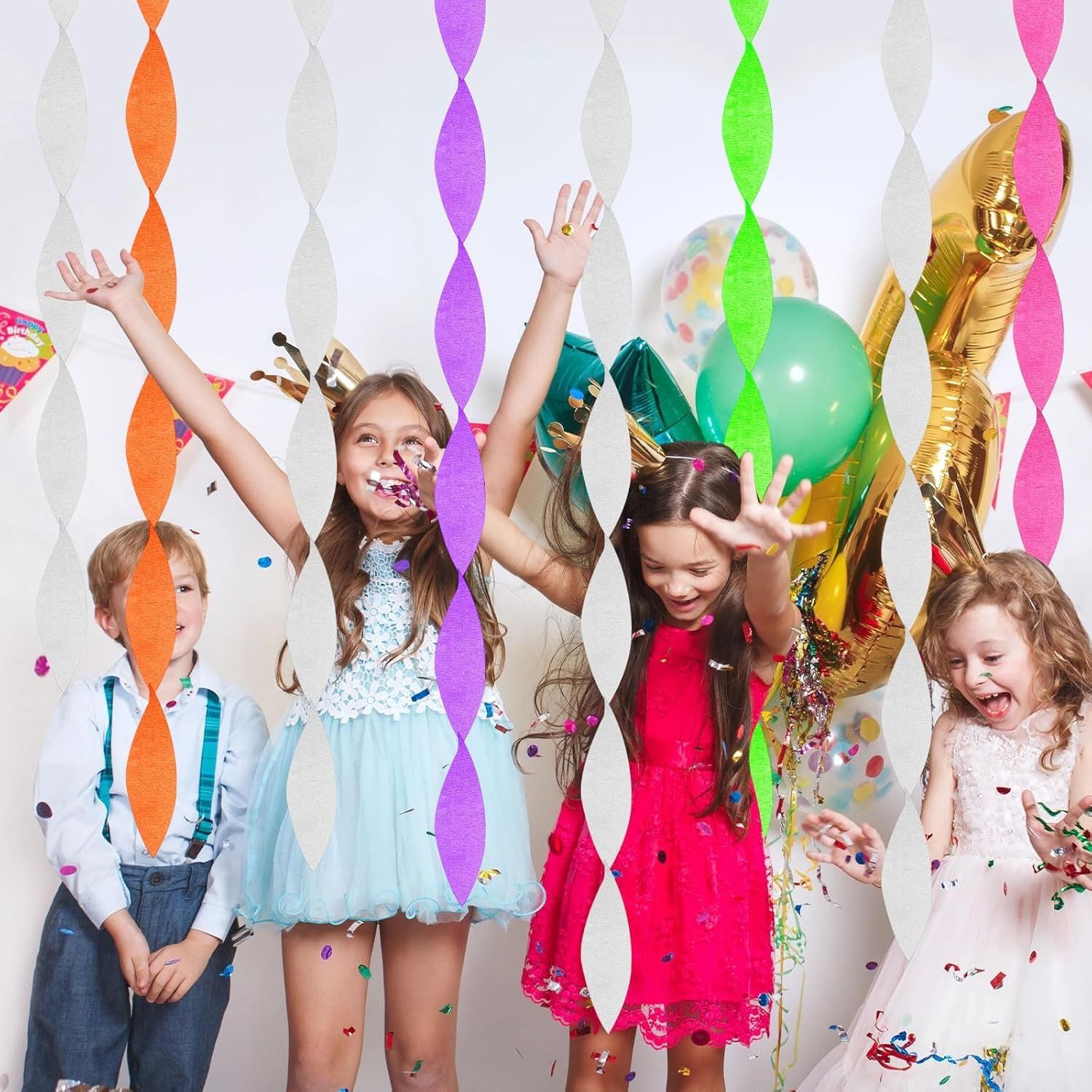 Biały Papier Krepowy do Dekoracji 12 rolek, 4,5 cm x 25 m