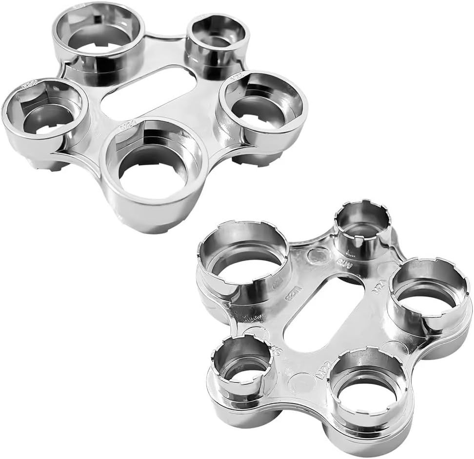 QILUCKY Klucz do montażu aeratora, 10 rozmiarów, stop cynku, srebrny