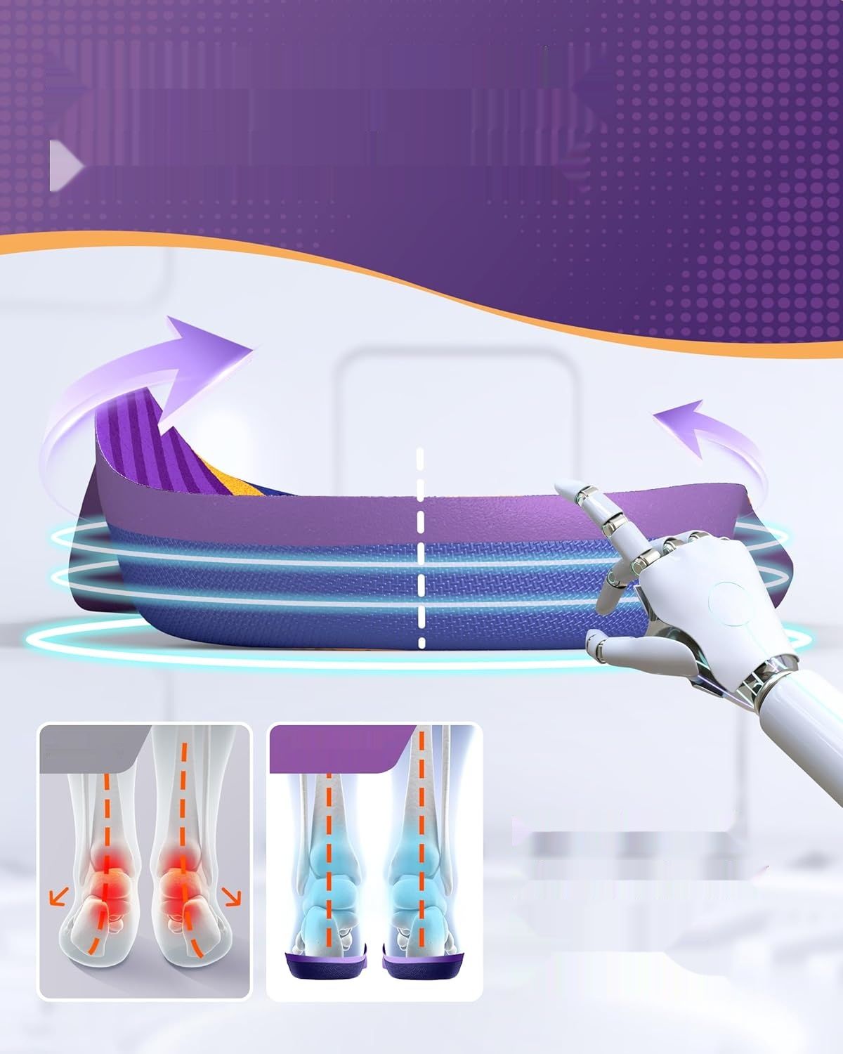 QBK Wkładki Ortopedyczne Ostroga Piętowa Unisex L