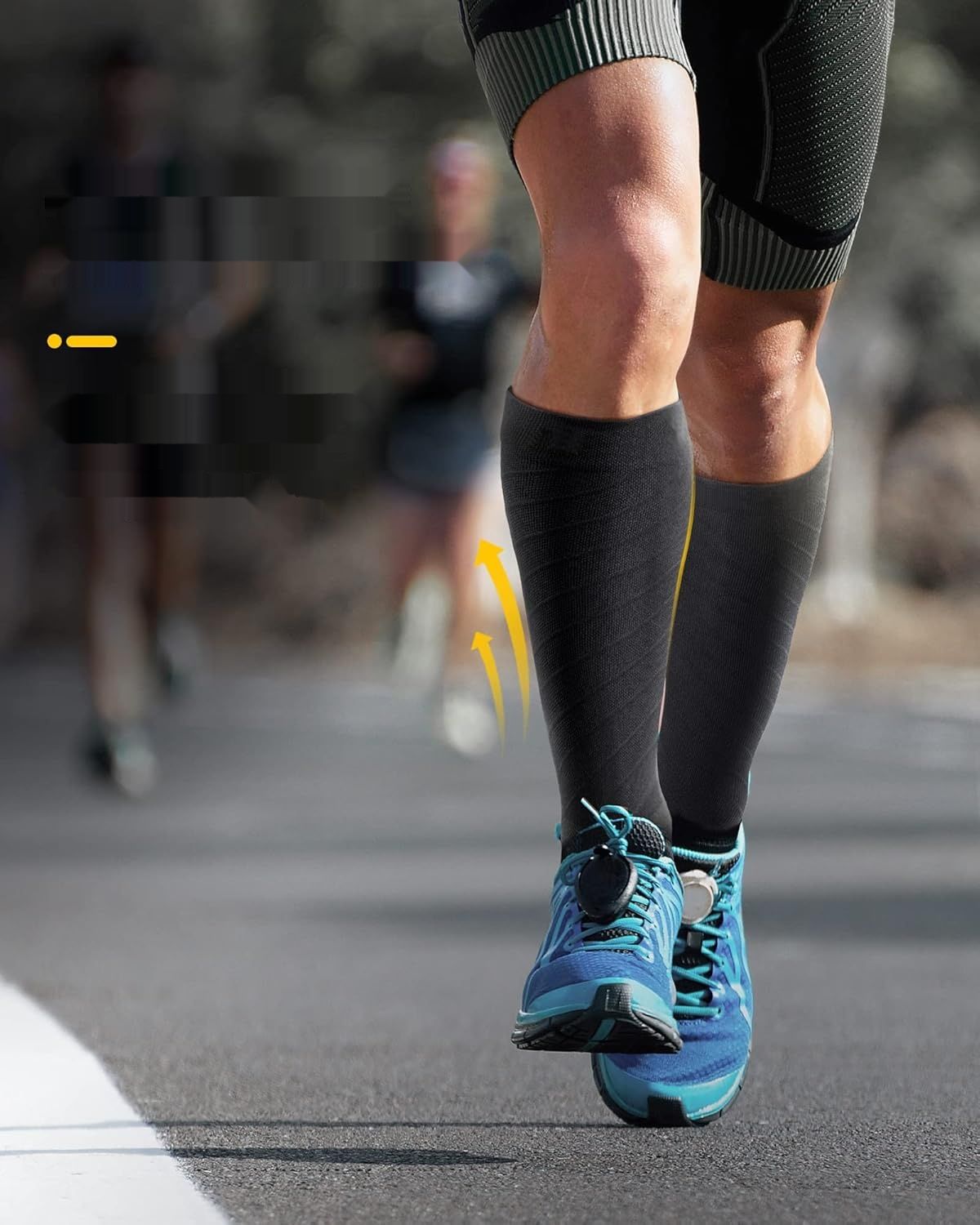 CAMBIVO 3 pary skarpet kompresyjnych, kolor szary, rozmiar XXL