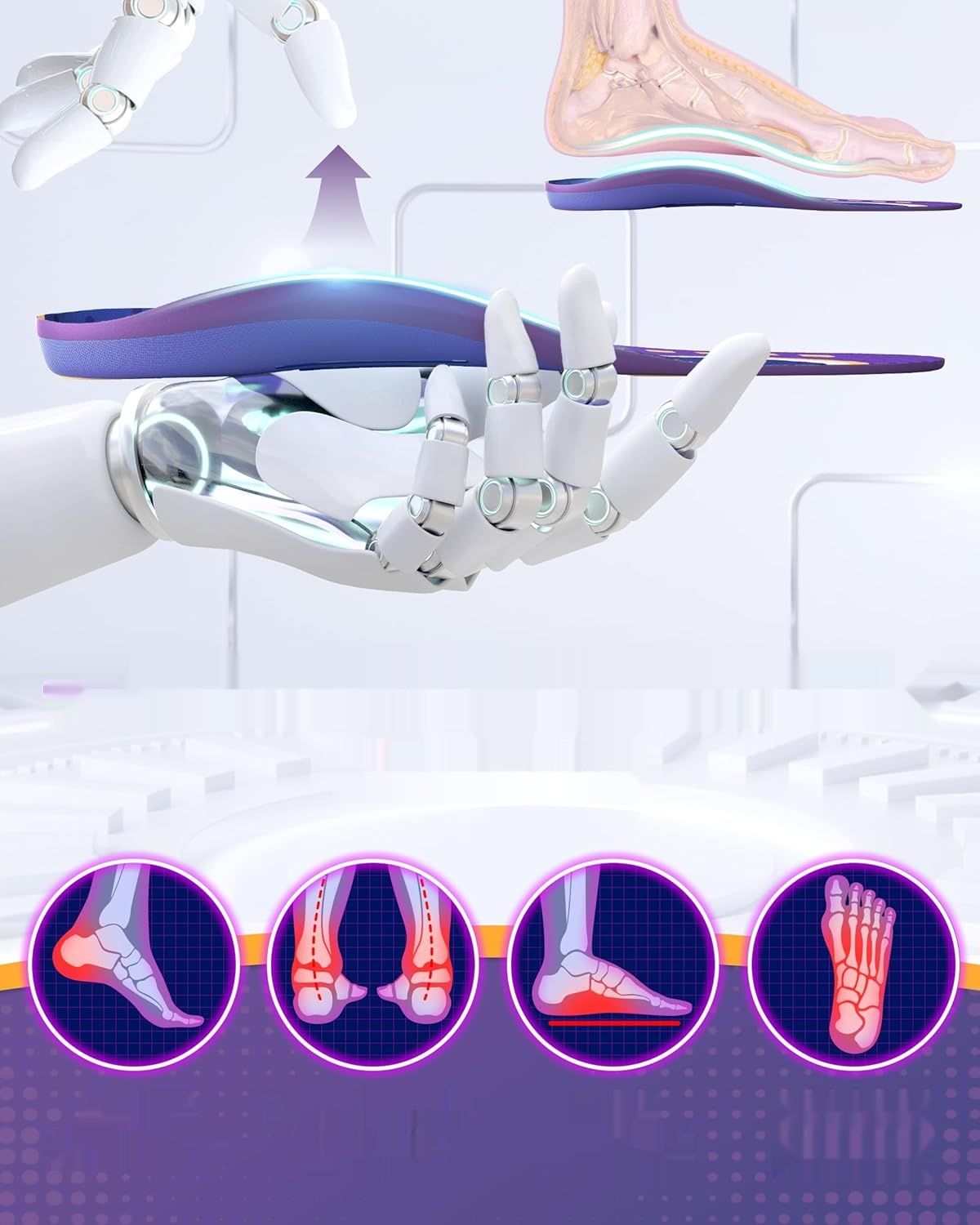 QBK Wkładki Ortopedyczne Ostroga Piętowa Unisex L