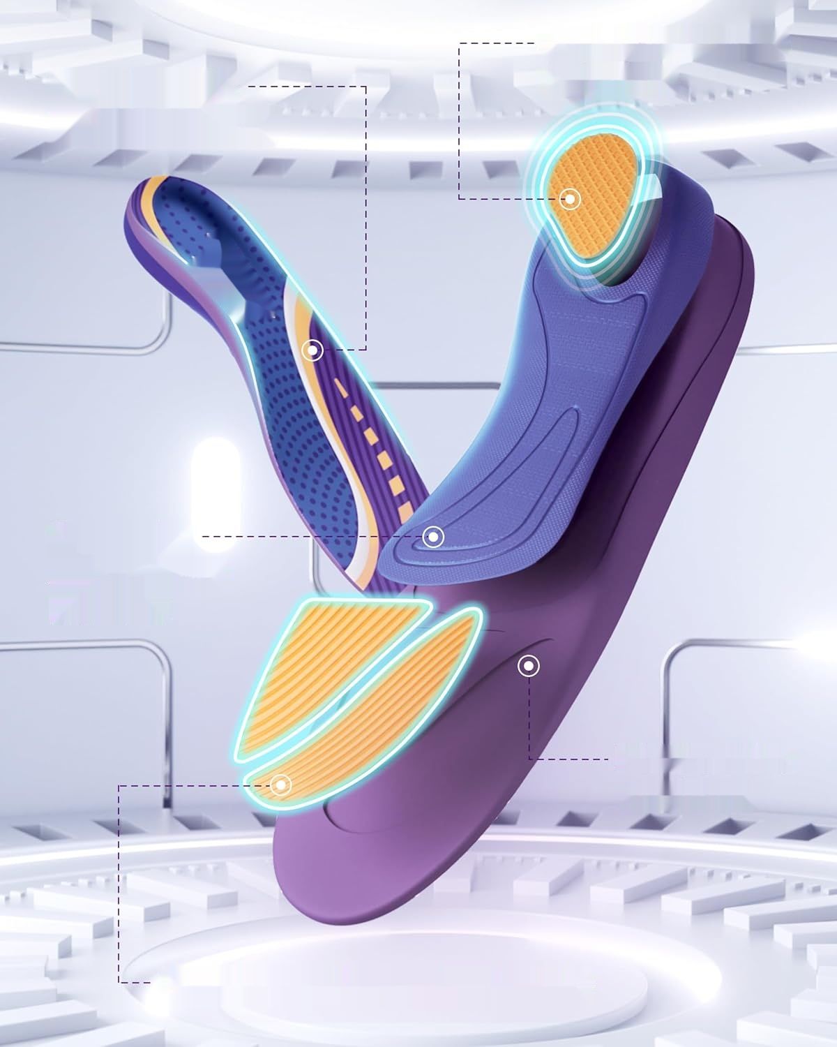 QBK Wkładki Ortopedyczne Ostroga Piętowa Unisex L