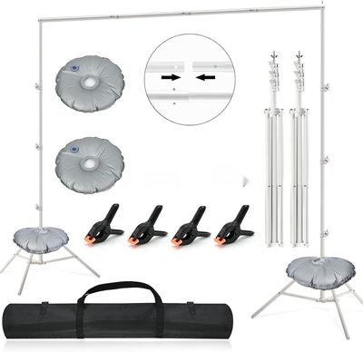 BENOISON Statyw do Tła Fotograficznego - 2,6 x 3 m Regulowany System Tła