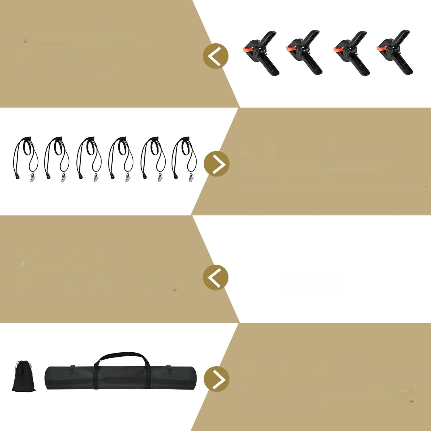 BENOISON Statyw do Tła Fotograficznego - 2,6 x 3 m Regulowany System Tła