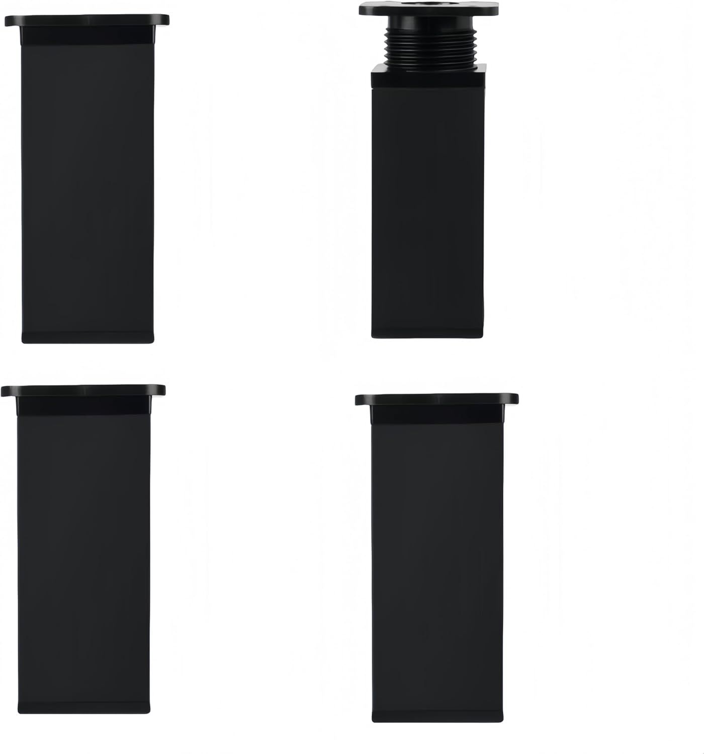 PUTOAHAO Nóżki meblowe (czarne, 6 cm)