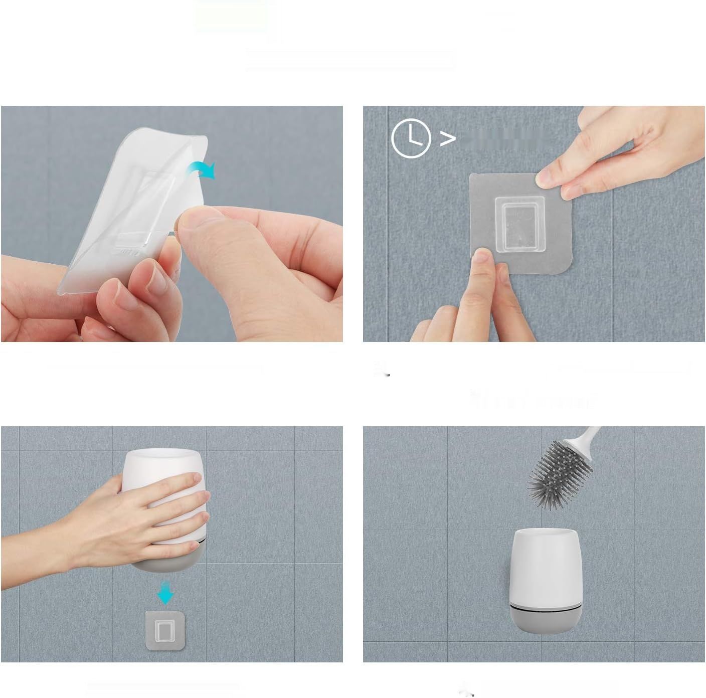 EWEIMA Szczotka do toalety, silikonowa, szybkoschnąca, antybakteryjna.