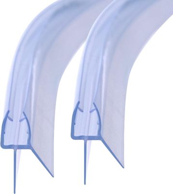 KOOBON Uszczelka prysznicowa wygięta, 2 x 60 cm, grubość szkła 6 mm