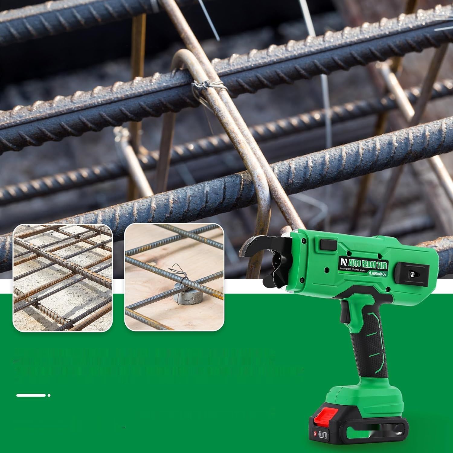 Uszkodzony NEWTRY Profesjonalne Automatyczne Szczypce do Wiązania Prętów Zbrojeniowych