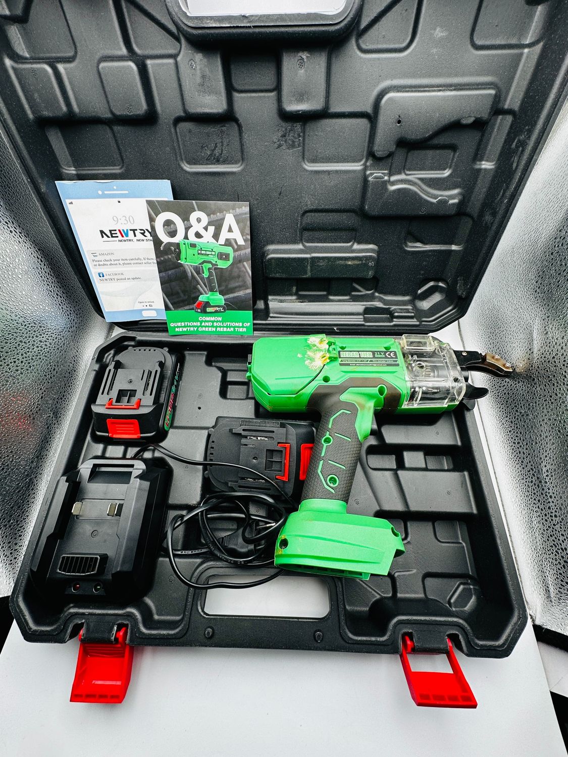 Uszkodzony NEWTRY Profesjonalne Automatyczne Szczypce do Wiązania Prętów Zbrojeniowych